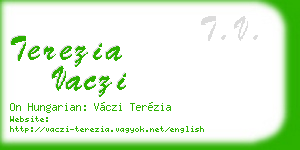 terezia vaczi business card